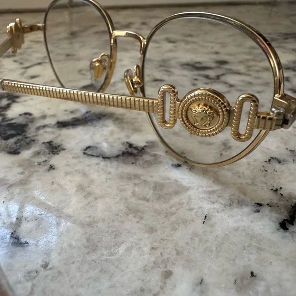 Versace Kids Gold Frame Glasses - Picture 3 of 5